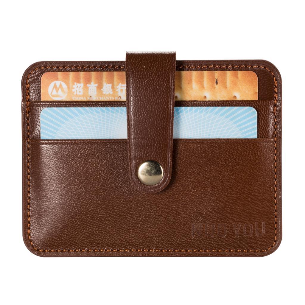 Mens Luxury Quality Suede Real Leather Credit Card ID Holder Wallet Purse Gift for Him