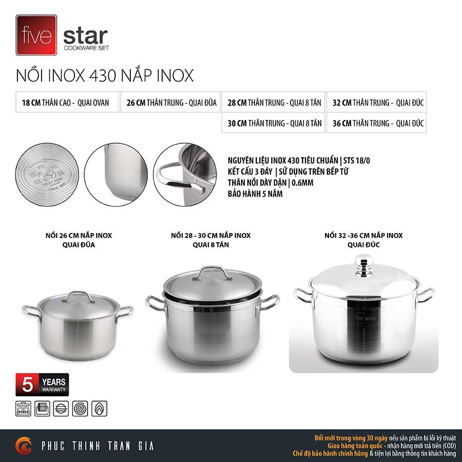 Nồi luộc gà 3 đáy inox 430