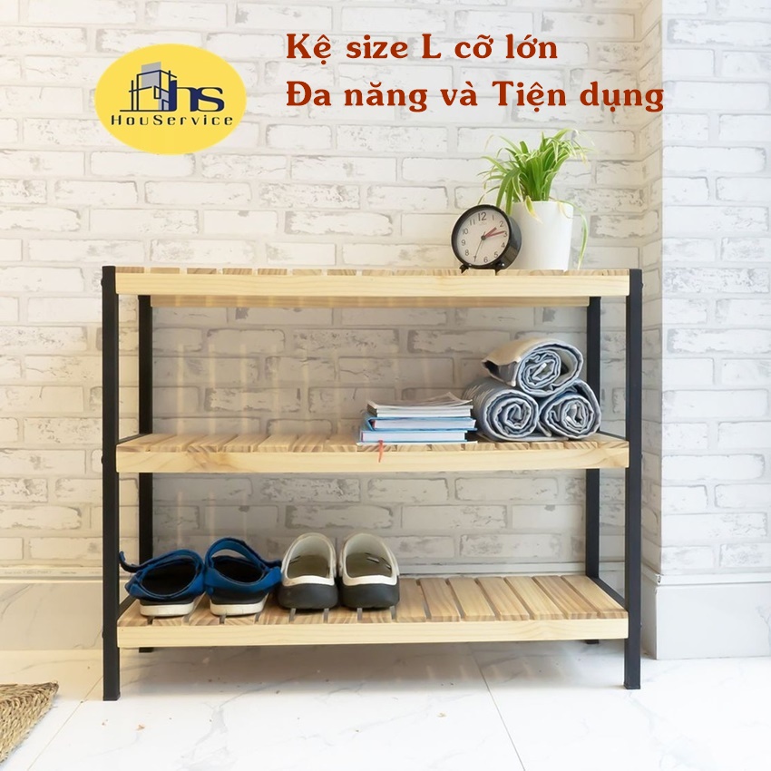 [Korea Style] Kệ đa năng Sắt Gỗ size L cỡ lớn, phong cách Hàn Quốc. Kệ đa năng, tiện dụng, bày trí đẹp phù hợp không gian đơn giản, hiện đại và sang trọng. Kệ cao cấp, đạt tiêu chuẩn Hàn Quốc