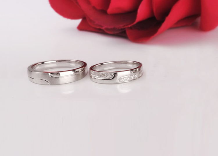 Nhẫn đôi Bạc Hiểu Minh NC001 Em Bên Tôi