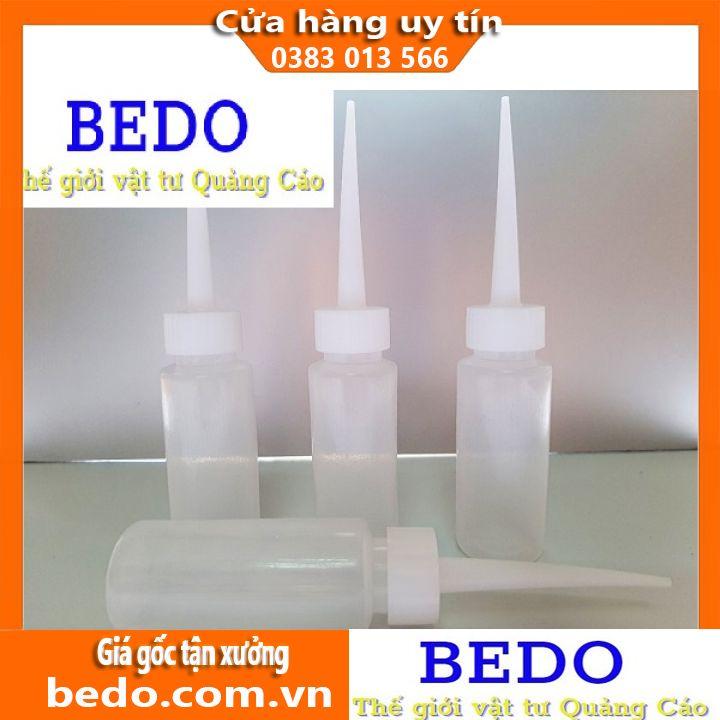 Combo 5 Chai chiết keo 25ml - Chai đựng keo dạng bóp 25ml màu trắng trong suốt