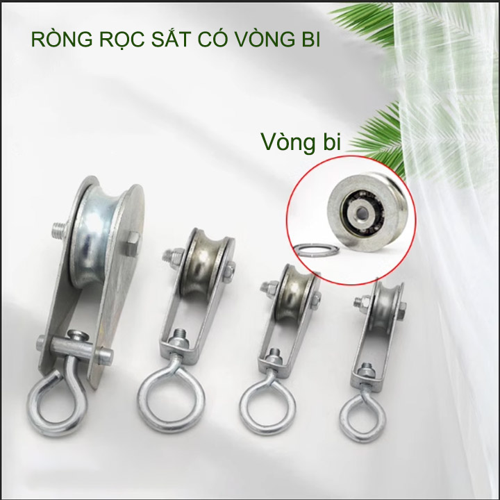 Ròng rọc thép mạ chống gỉ, chắc chắn, loại có vòng bi rất bền