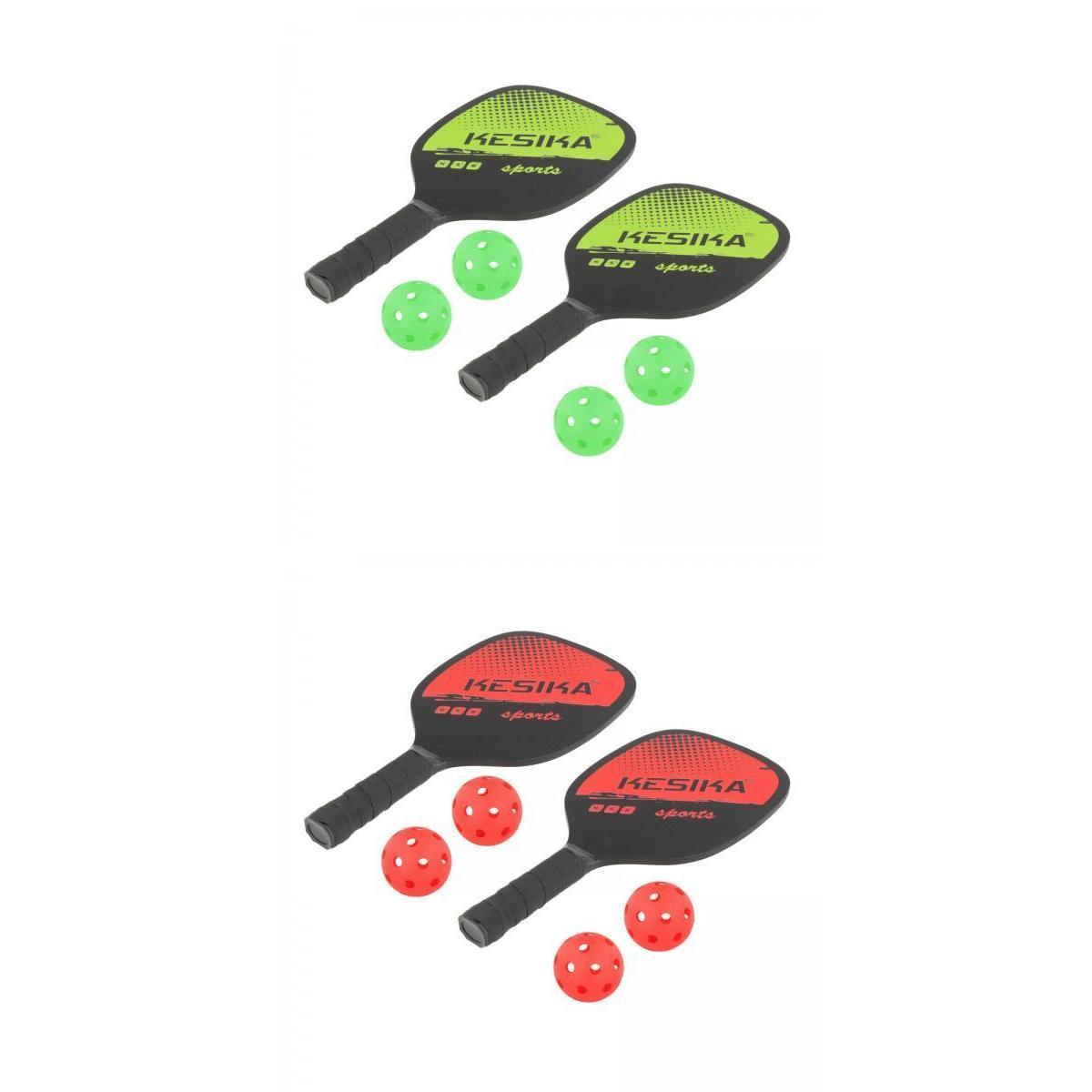 2 Pair Professional Pickleball Paddles Comfort Grip with Bag 8 Balls Racquet
