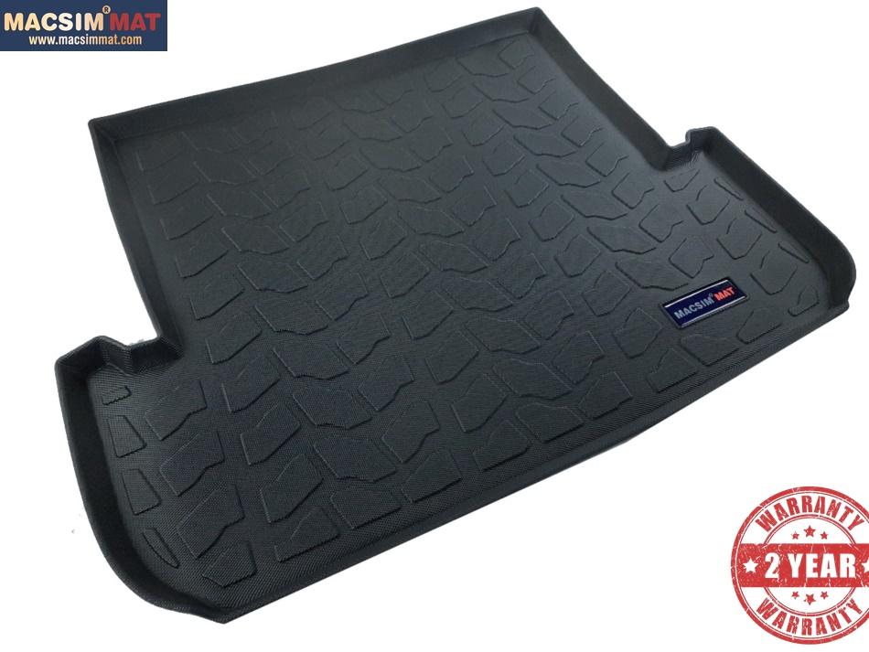 Thảm lót cốp Mitsubishi Pajero 2011-2016 nhãn hiệu Macsim chất liệu TPV cao cấp màu đen