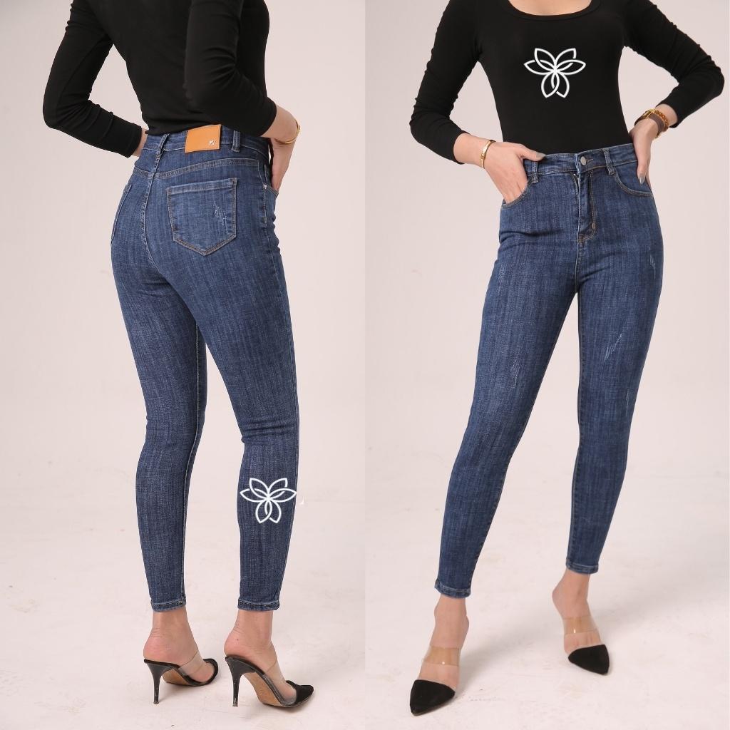 Quần Jean Skinny Nữ Lưng Cao JASKX10