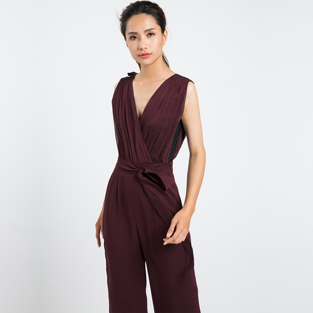 Áo Liền Quần Jumpsuit Hity DRE074 (Tím Mận Plum)