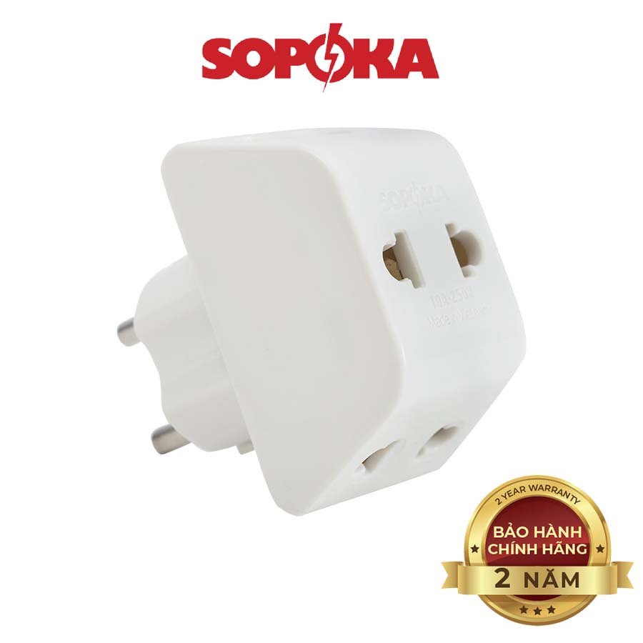 Đầu nối chia điện đa năng 3 cửa SOPOKA P11 P12 chịu tải 2200W