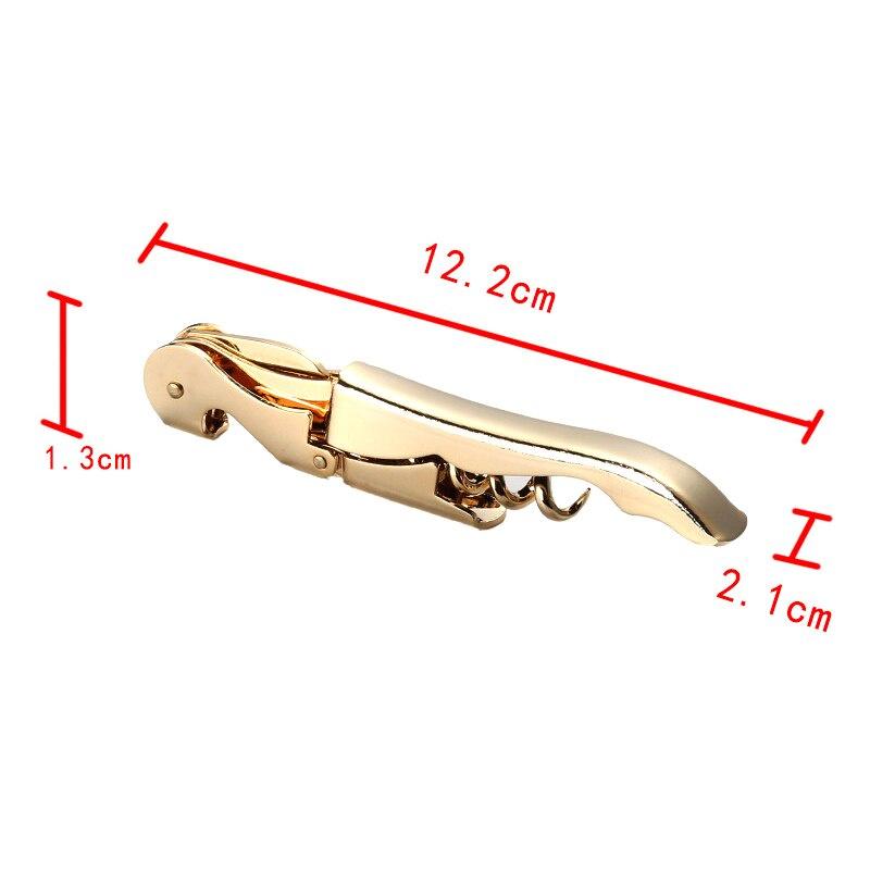 Gold Plated Corkscrew Double Hinge Waiters Wine Key Bottle Opener Party Bottle Opener AA