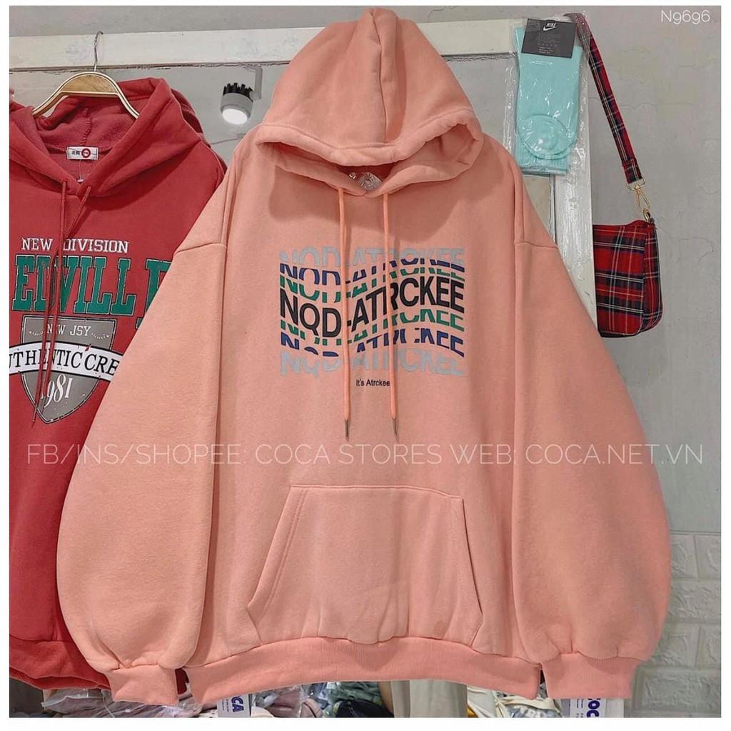 Áo nỉ hoodie chữ lượn sóng