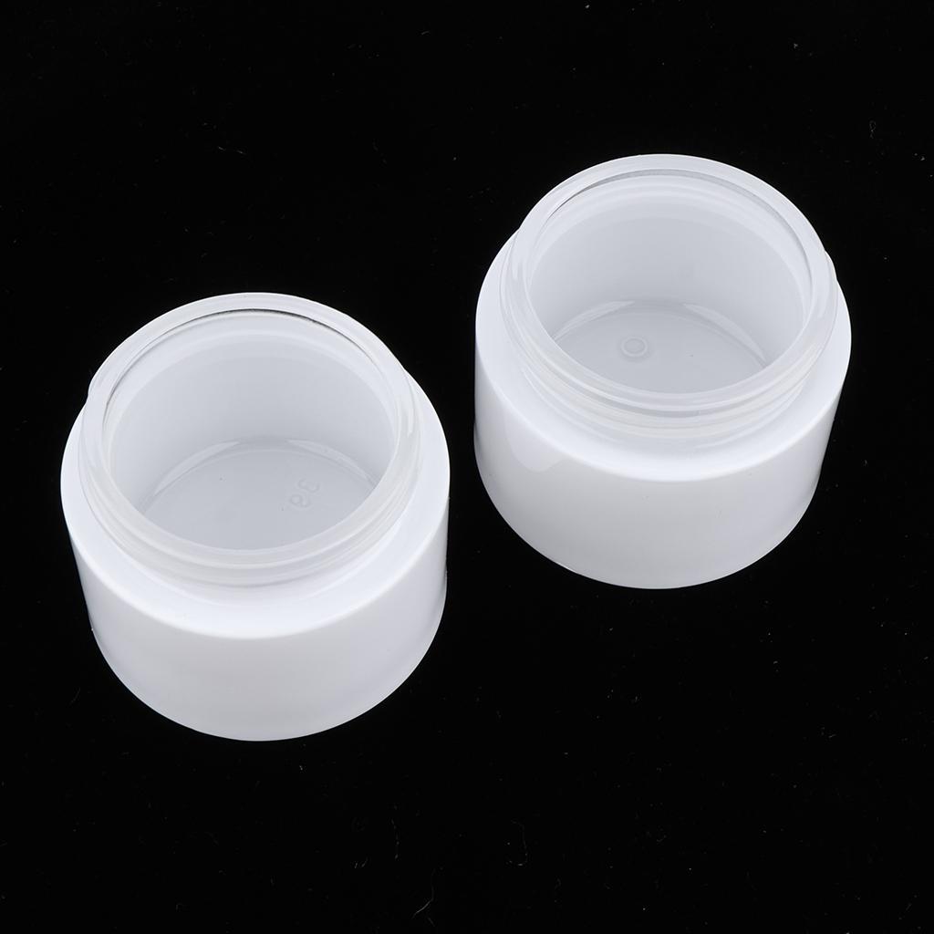 2x Cosmetic Empty Jar Pot Makeup Face Cream Container Glass Bottle 20/30/50g -