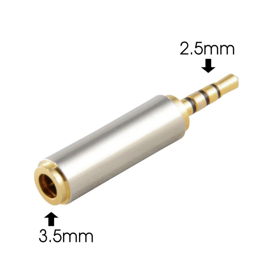 2x 2.5mm Male to 3.5mm Female Stereo Audio Headphone Jack Adapter Converter