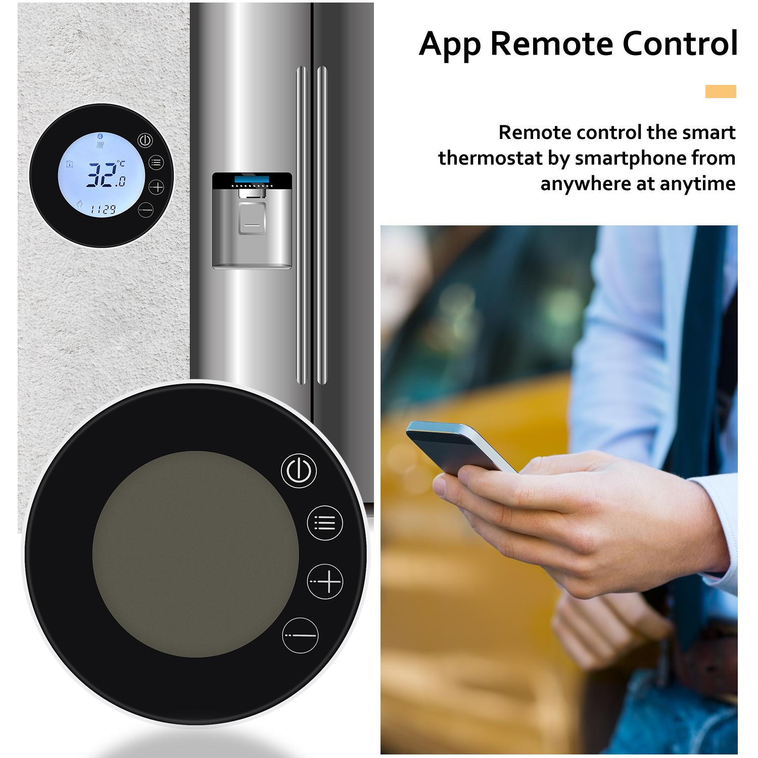 Tuya WiFi LCD Display Intelligent Thermostat Programmable Temperature Controller APP Control Compatible with Alexa Google Home Voice Control