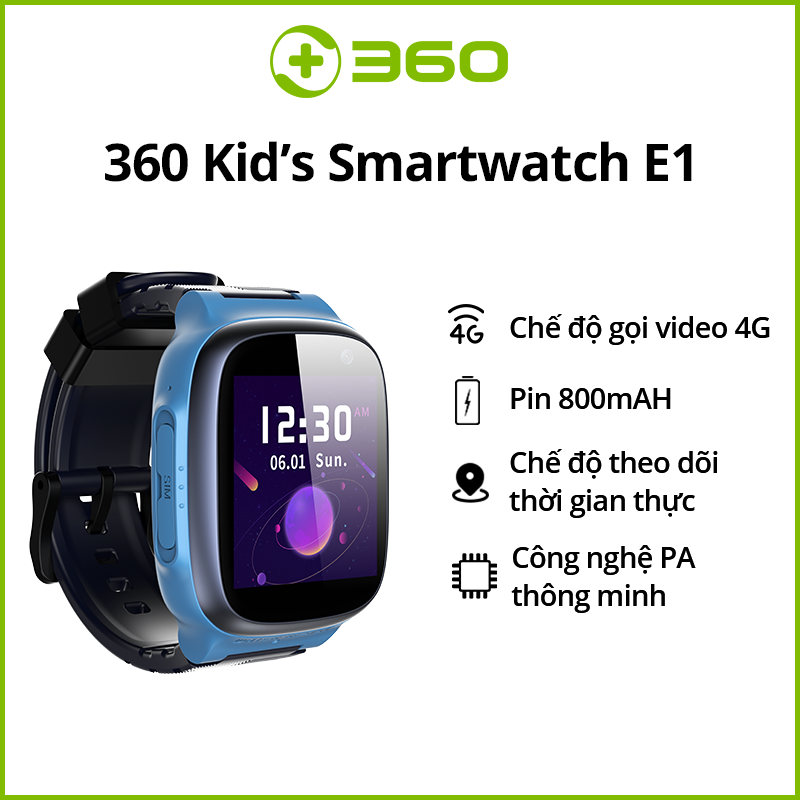 Đồng hồ thông minh dành cho trẻ em 360 E1 Kid Smartwatch - Định vị | Gọi điện | Nhắn tin - Hàng Chính Hãng