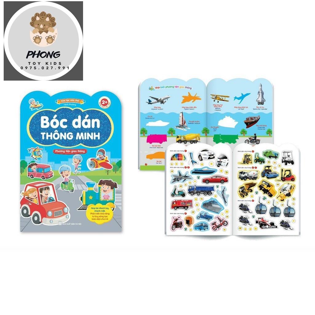 Bóc dán thông minh, 6 chủ đề vừa học vừa chơi học mà chơi, chơi mà học 365 sticker