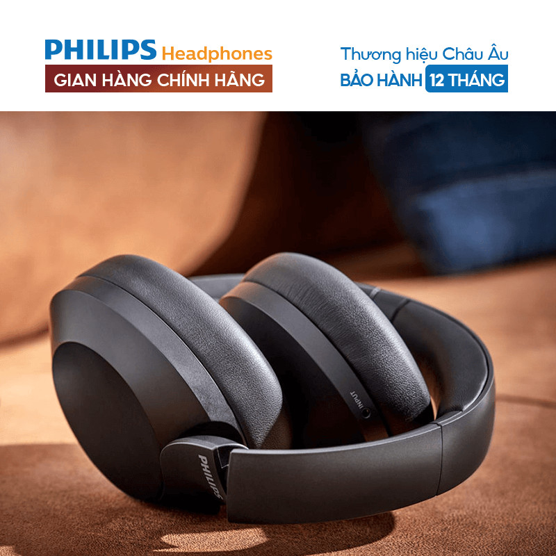 Tai nghe Bluetooth Philips Hi-Res Audio - TAPH805BK/10- Màu đen- chính Hãng Phân Phối