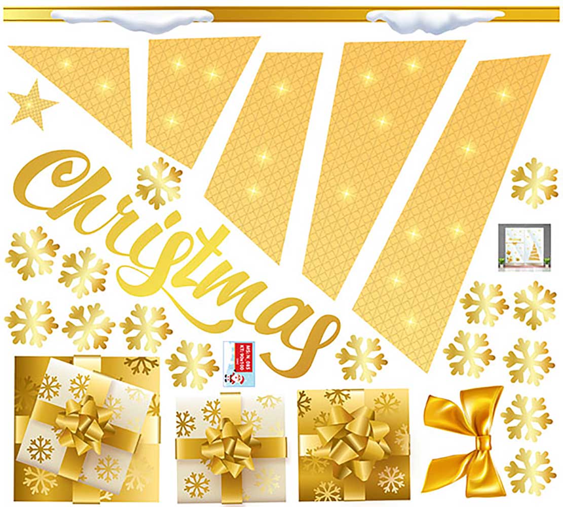 Decal trang trí giáng sinh combo số 41