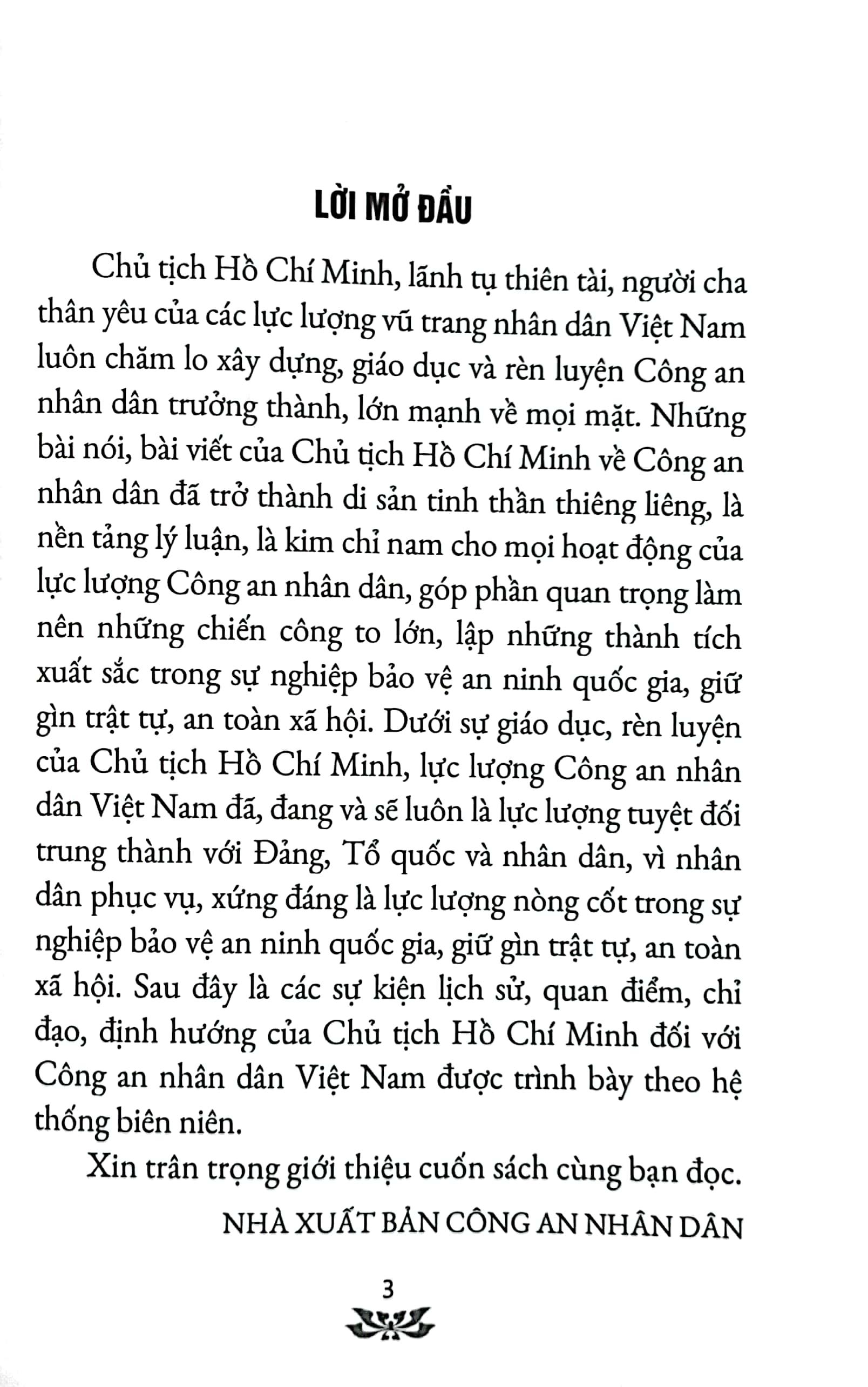 Biên Niên Sự Kiện Chủ Tịch Hồ Chí Minh Với Công An Nhân Dân