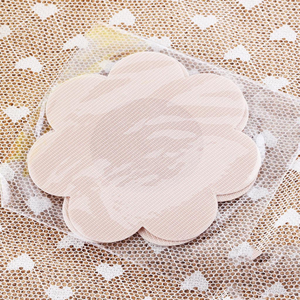 4x20x Nipple Cover Ladies Disposable Invisible Breast Lift Petal Pasties Nude