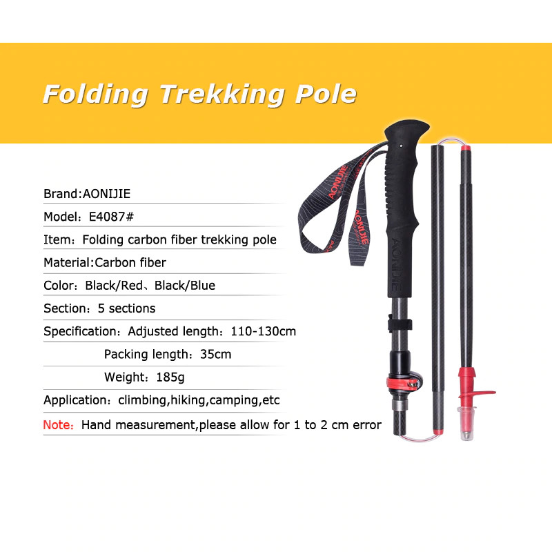 Gậy Carbon Trekking Pole Aonijie E4087 Blue-Single 110-130cm 185g