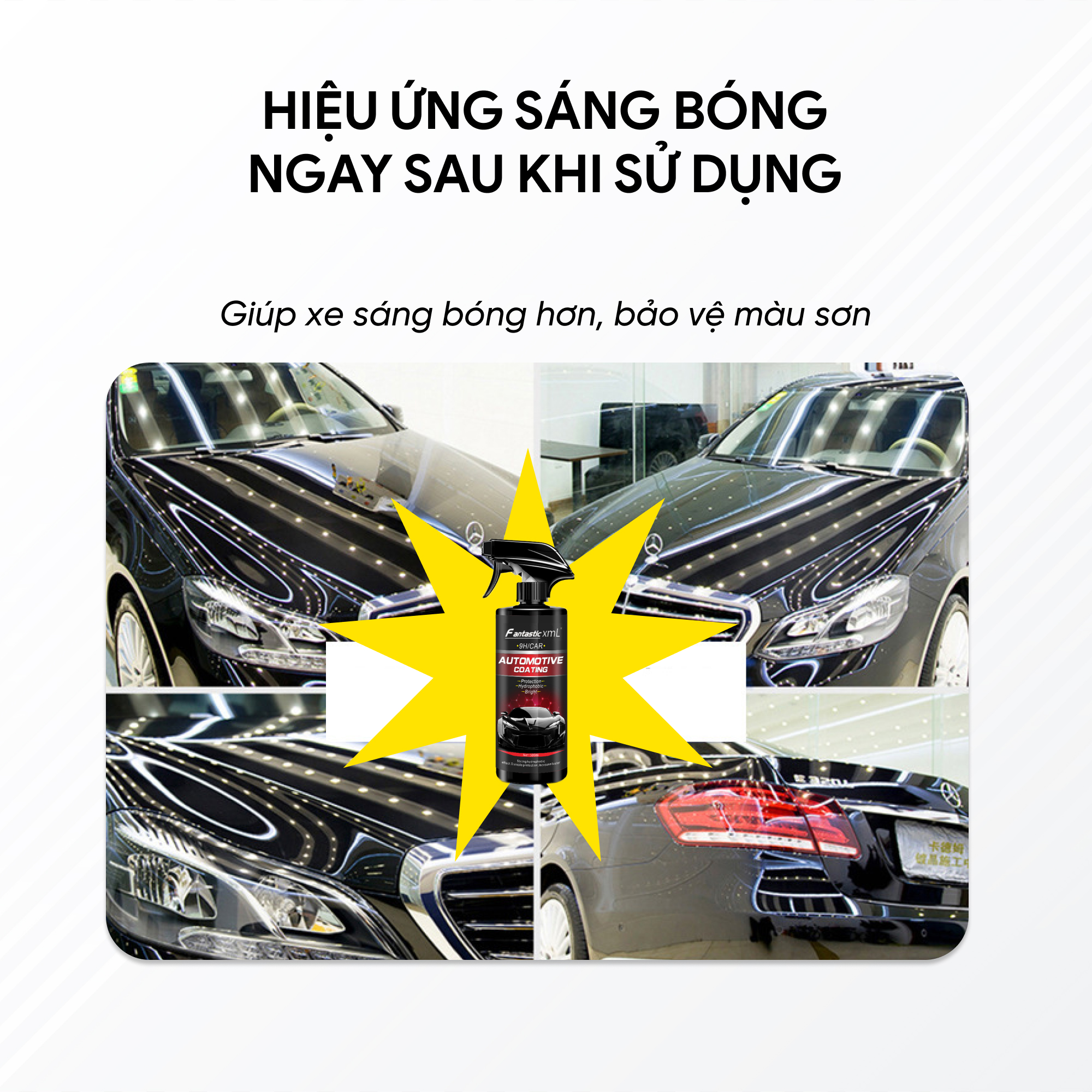 Bình Xịt Phủ Sơn Đánh Bóng Xe Hơi - Bình Xịt Bảo Vệ Sơn Xe Hơi Cao Cấp - Nano 9H - Dung Tích 500ml