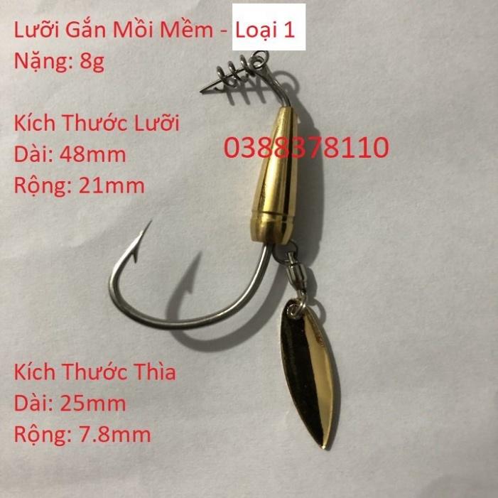 Sale to Lưỡi Gắn Mồi Lưỡi Gắn Mồi Mềm - Loại 1  - xả hàng tồn