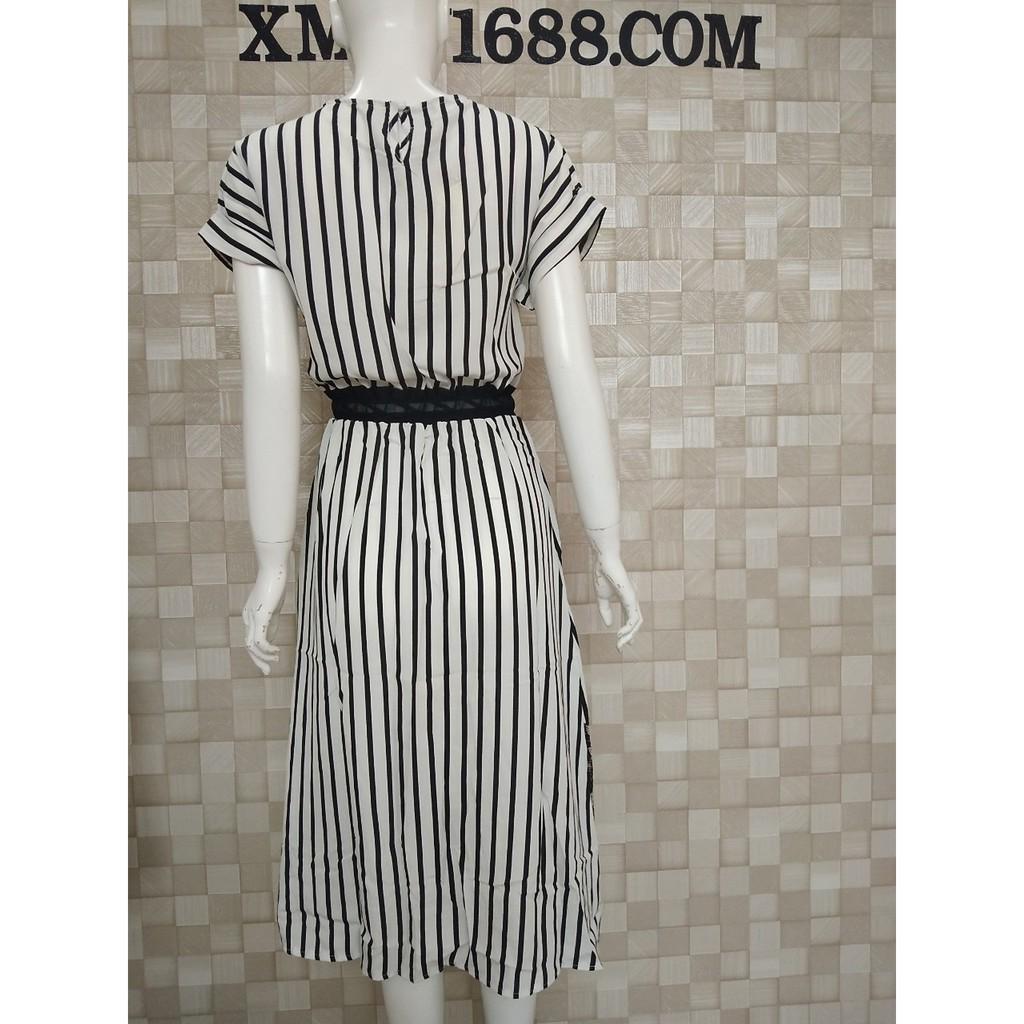 Đầm suông xòe quý bà họa tiết thổ cẩm BY4397N