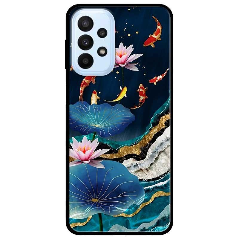 Ốp lưng dành cho Samsung A23 4G - A53 5G - A73 5G - Sen Hồng Và Koi