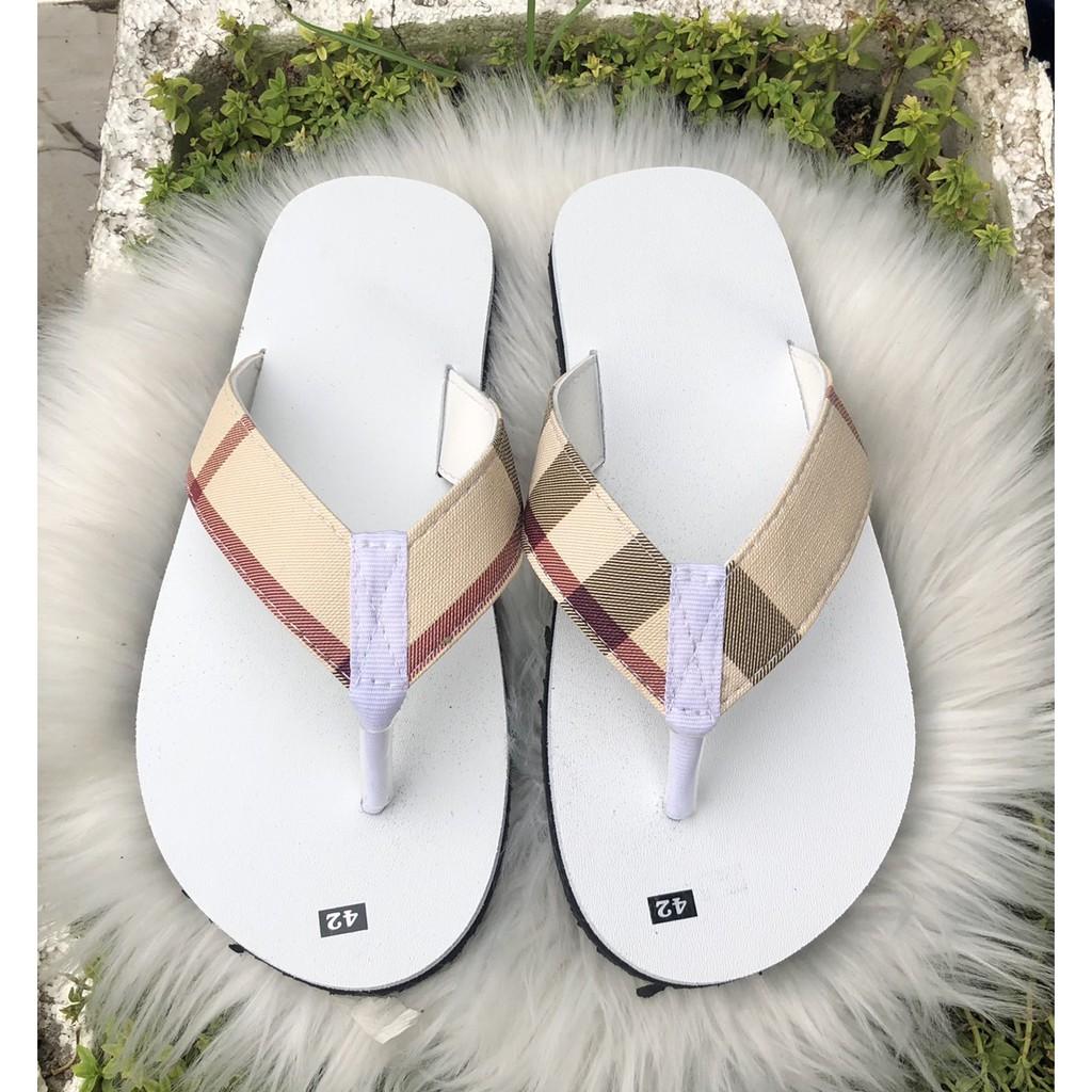 dép kẹp sandal đồng nai ( đế trắng quai sọc vàng ) size từ 34 nữ đến 45 nam