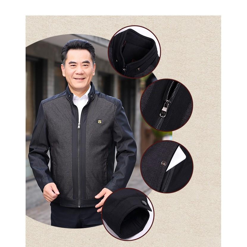 Áo khoác ấm lót lông cho ông cho bố -S