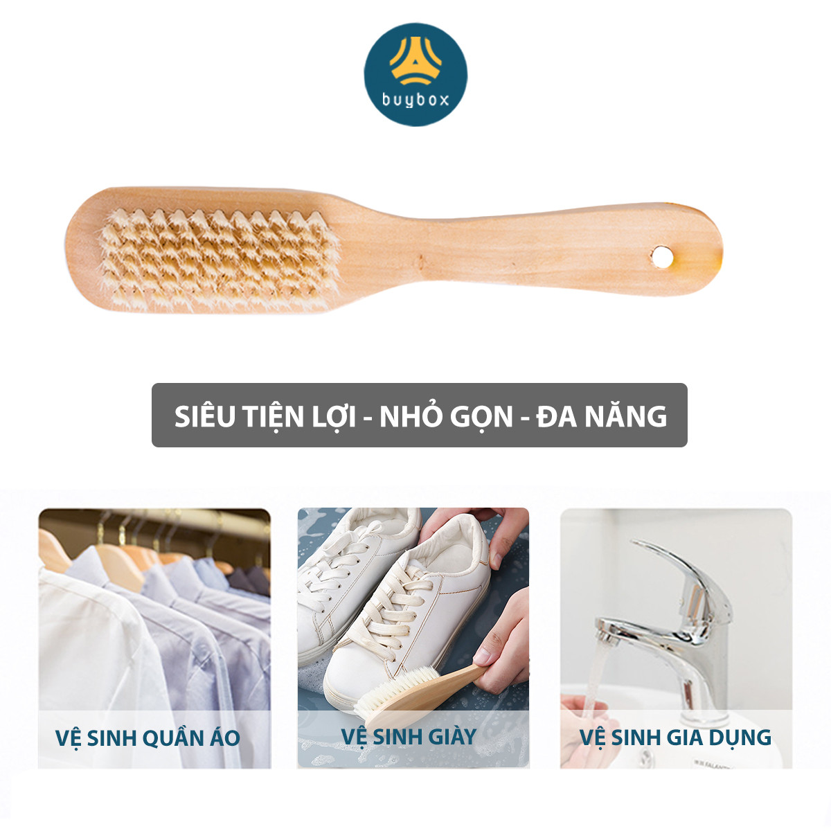 Bàn chải sợi nhựa vệ sinh quần áo, giày dép không gây xước về mặt vệ sinh - Buybox - BBPK241