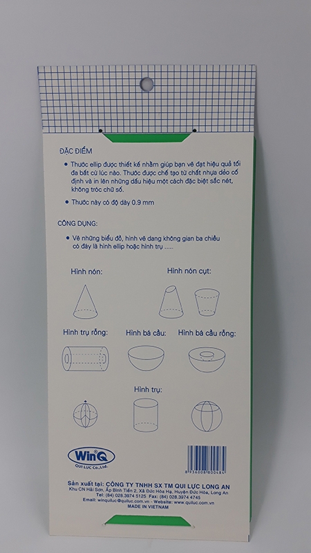 Bộ 2 Thước Ellipse WinQ E-606