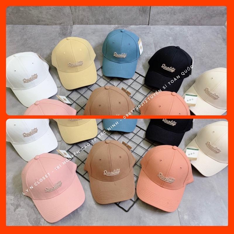 Mũ lưỡi trai thêu chữ QUALITY full màu Lyn Closet M70L