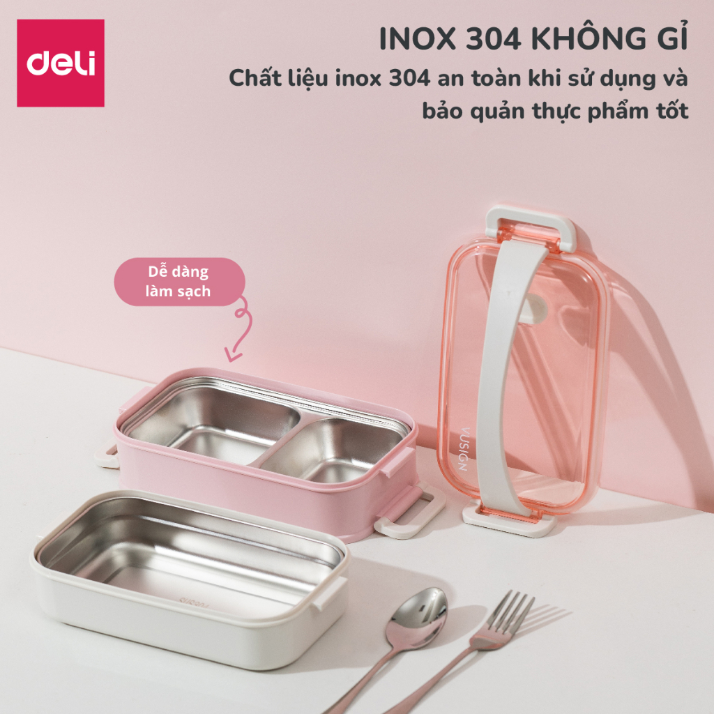 Hộp Cơm giữ nhiệt inox 304, hộp cơm văn phòng tiện dụng an toàn có thể sử dụng cho lò vi sóng