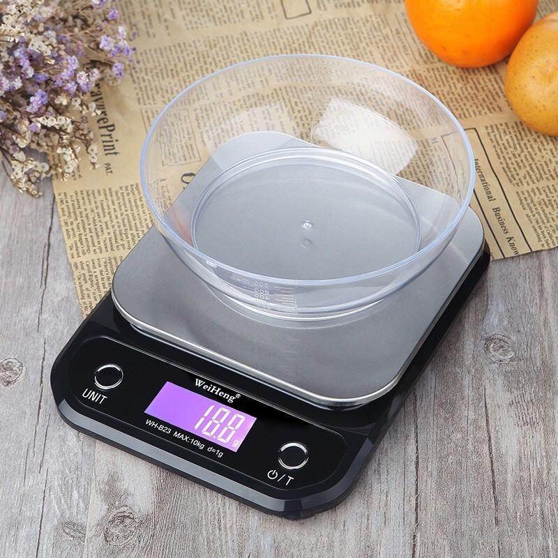 Cân điện tử mini 10kg dùng trong nhà bếp, cân thực phẩm, làm bánh kèm pin