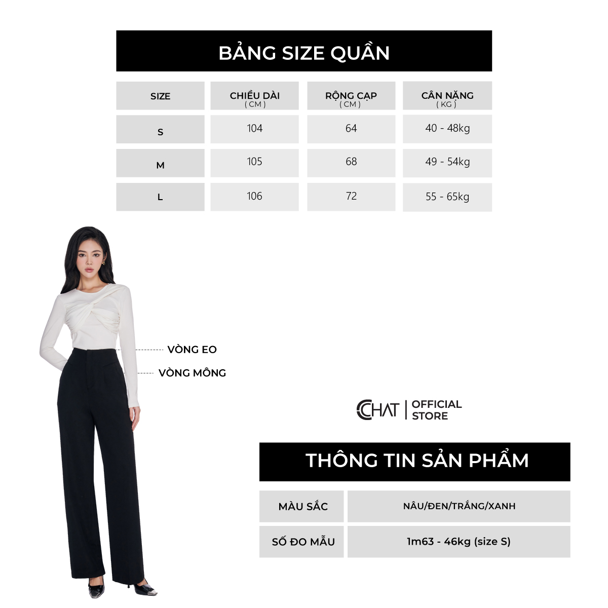 Quần Ống Rộng Dáng Suông Cạp Liền Chất Tuytsi Phong Cách Thanh Lịch 22QDS2032ST