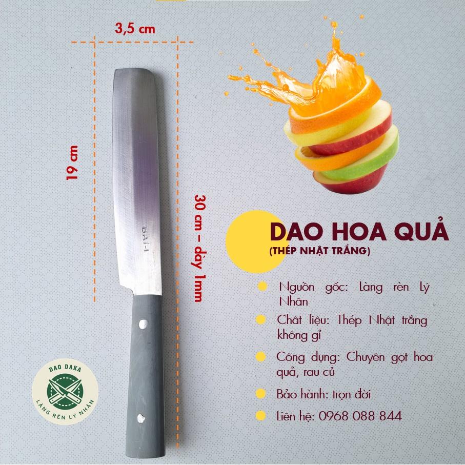 Combo dao nhà bếp - Chặt, pha và hoa quả thép Nhật trắng không gỉ - Chuôi nhựa