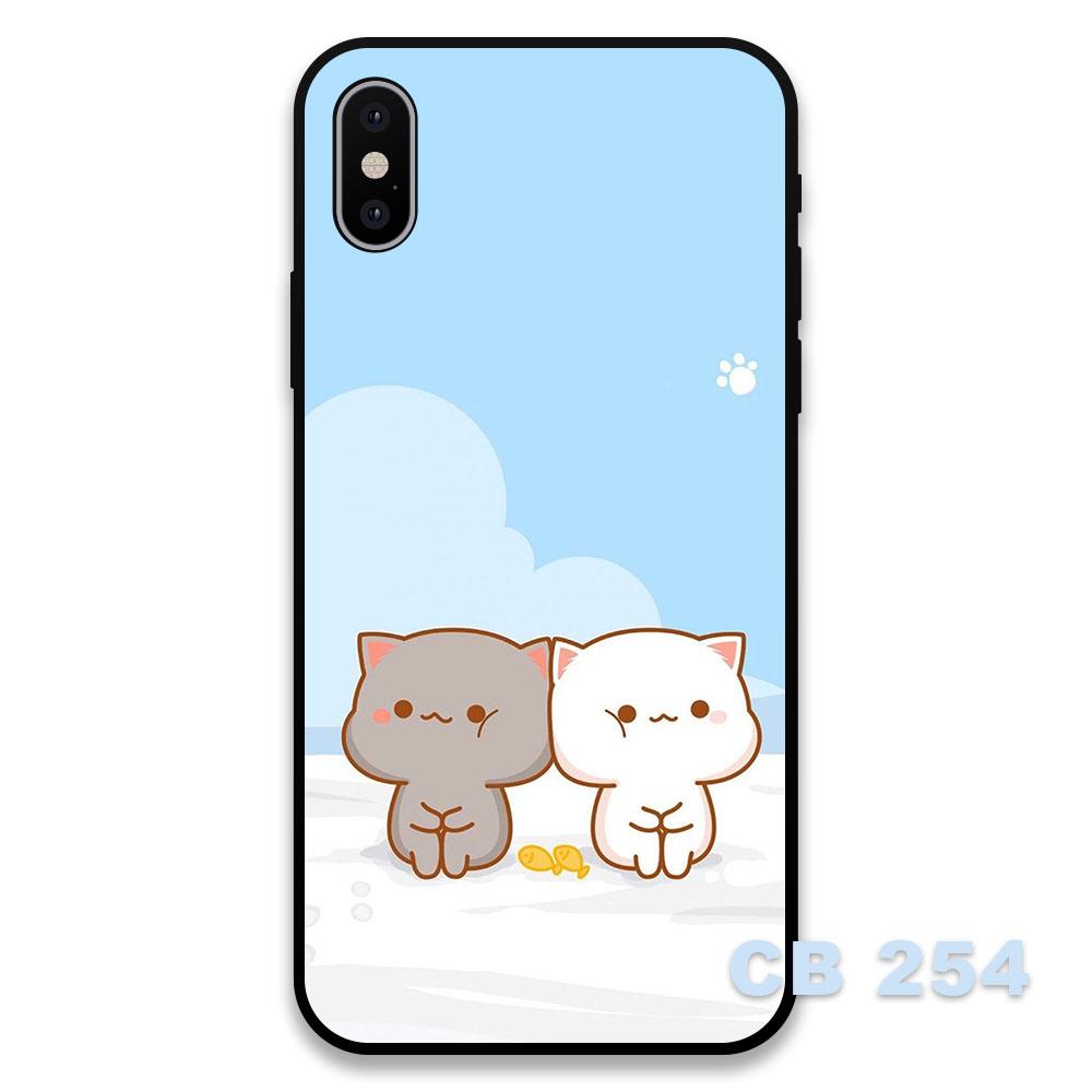 Ốp chống sốc cặp đôi chibi hot new dành cho iphone xs max / 11 pro max / 12 pro max / 12 mini / se / 5 / 6 / 7 - PC143
