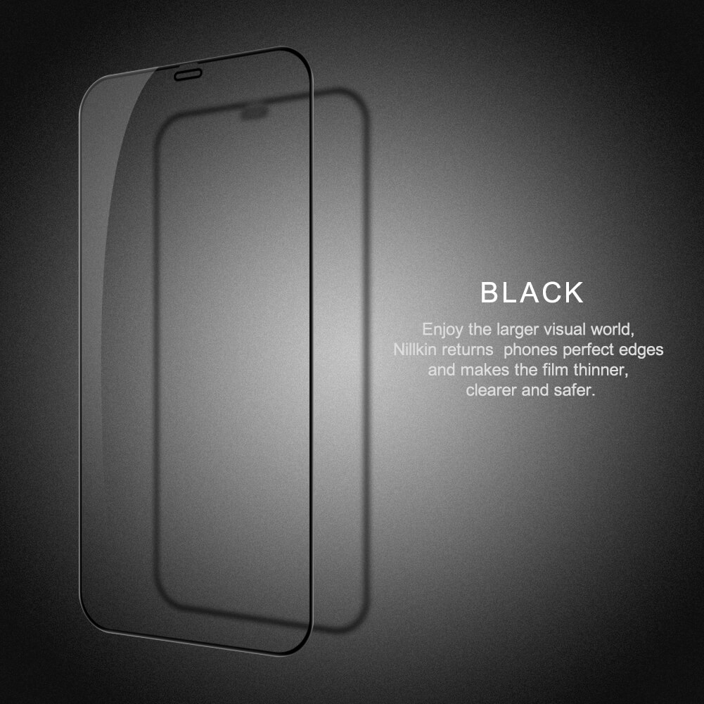 Miếng dán cường lực iPhone 12 Pro Max hiệu Nillkin Amazing CP+ Pro full màn hình 3D mỏng 0.23mm, Kính ACC Japan, Chống Lóa, Hạn Chế Vân Tay - Hàng chính hãng