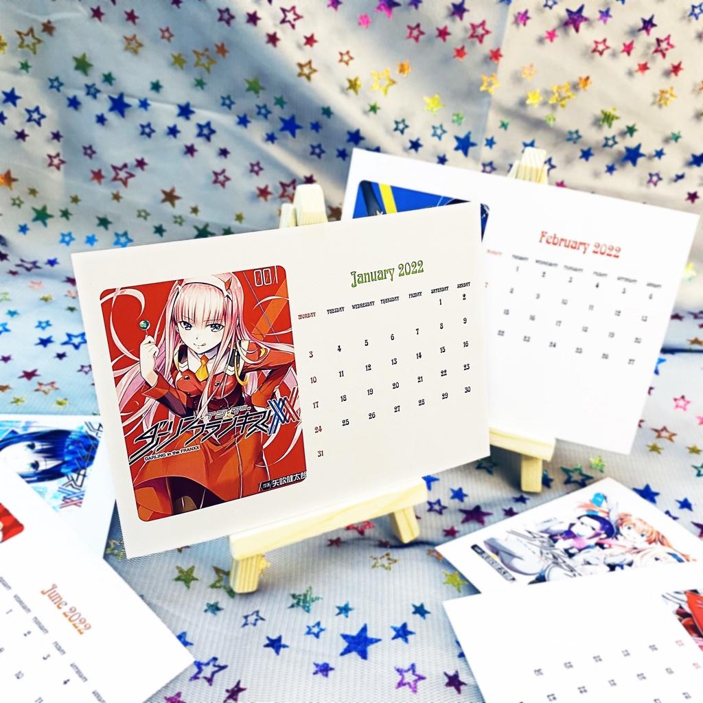 Bộ lịch để bàn 12 tháng anime Darling in the Franxx - Chiến trận người máy