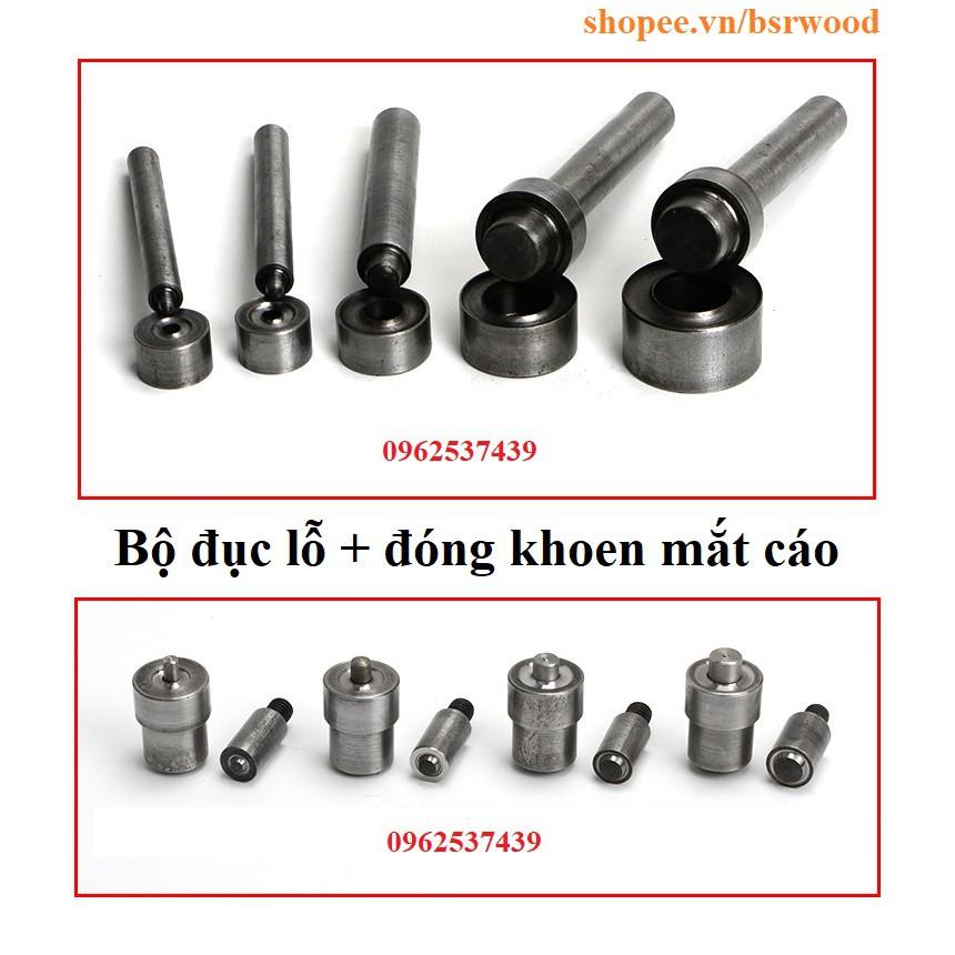 Cây đục lỗ và cây đóng khoen mắt cáo (khoen ore) Đóng khoen ode 4mm, 5mm, 6mm, 8mm, 10mm, 12mm, 14mm, 16mm, 18mm, 20mm