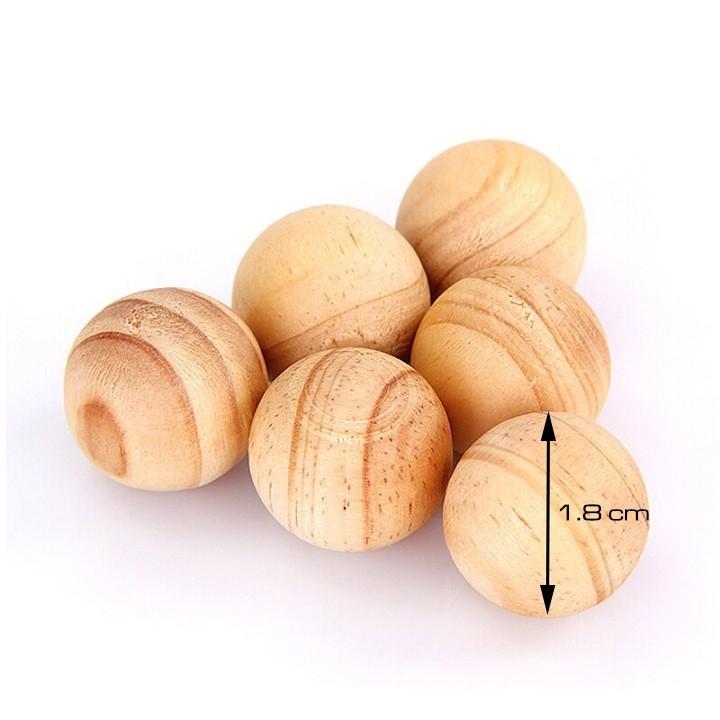 Viên Gỗ Long Não Tròn Khử Mùi Đuổi Côn Trùng Thích Hợp Tủ Kệ Quần Áo