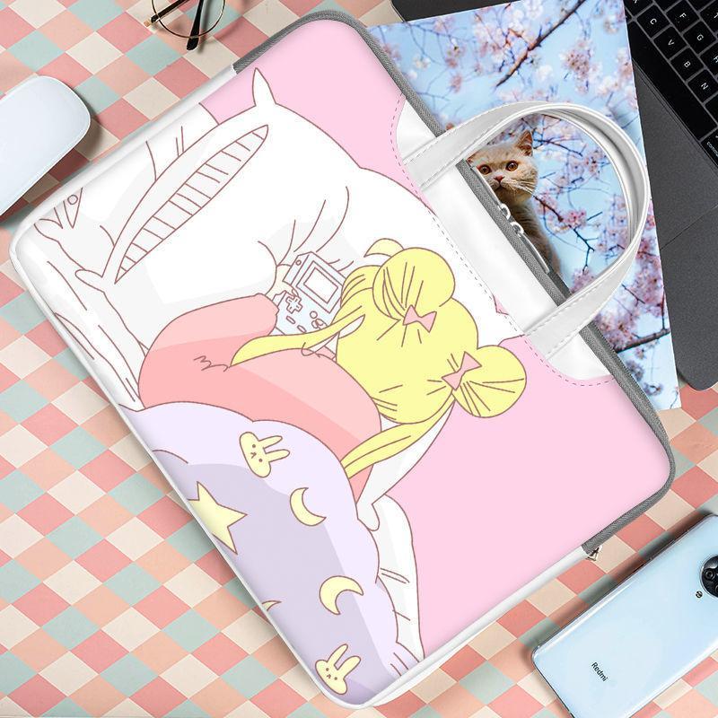 Túi Da Đựng Bảo Vệ Laptop Có Dây Móc Thanh Kéo Vali Tiện Lợi 13 13.3 14 14.6 15 15.6 16.1 Inch