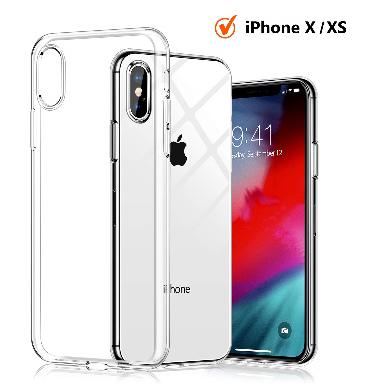 02 Chiếc Ốp Lưng Dẻo Trong Suốt Cho Iphone X / XS . Chống Trày Xước, Chống Bụi Bẩn