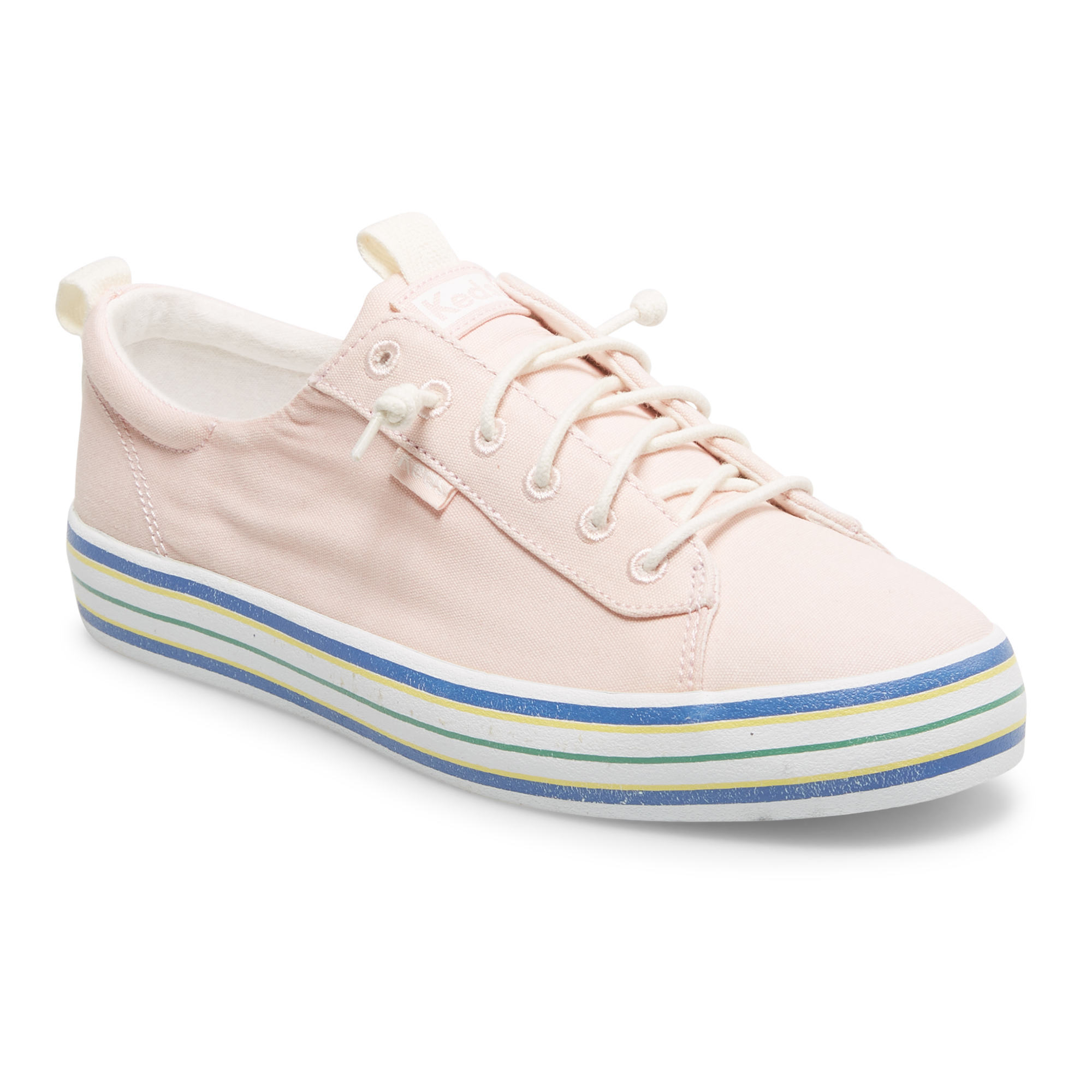 Giày Keds Nữ- Kickback Canvas Striple Foxing Pink- KD066327