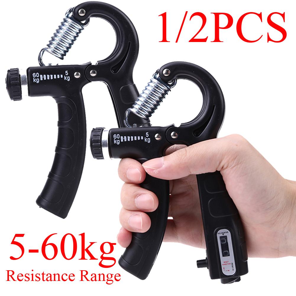 1/2pcs có thể đếm được sức mạnh sức mạnh tập thể dục tập thể dục có thể điều chỉnh thể thao thể thao tay nắm tay tay nắm ngón tay cái kẹp cổ tay Color: 2PCSS Orange