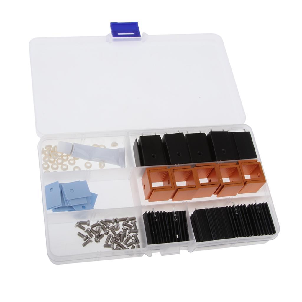 Heatsink Radiator +TO-220 Insulated Particle/Sheet for Transistor Mos Tube