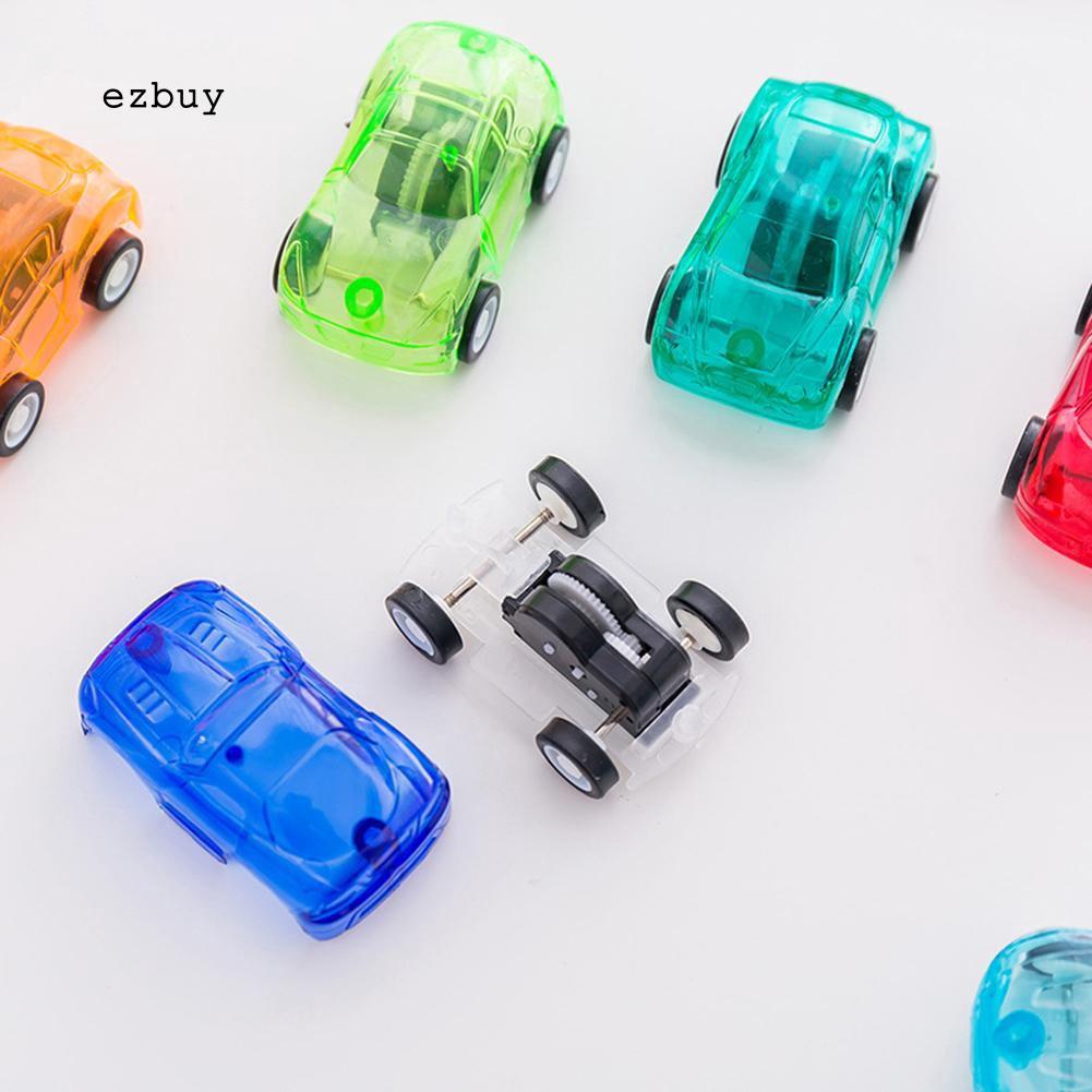 【EY】4Pcs Mini Pull Back Transparent Car Vehicle Model Preschool Learning Kids Toy