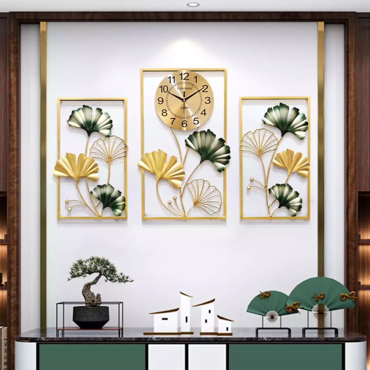 Đồng Hồ Trang Trí 3 Bức Tranh Vuông 2862