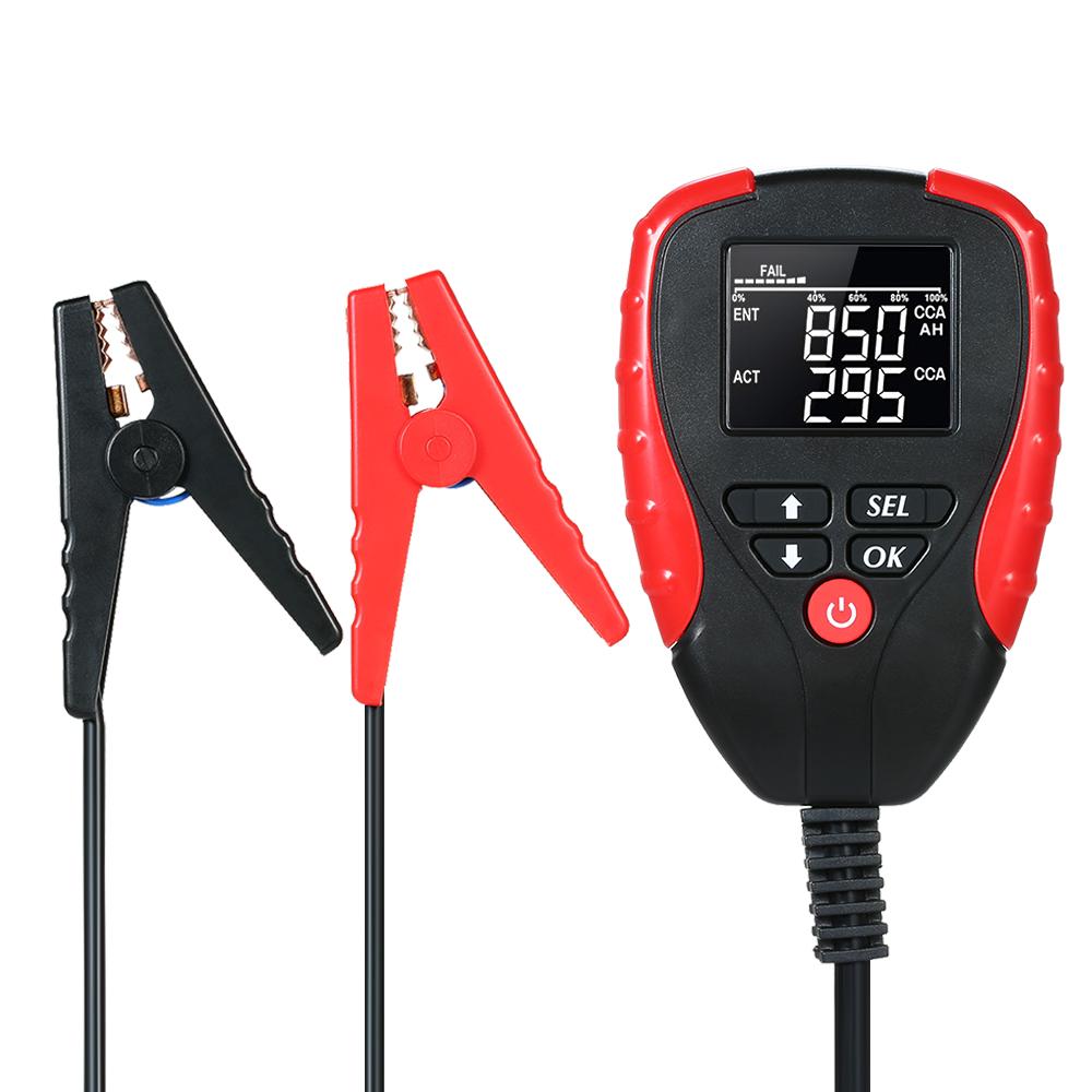 Digital 12V Vehicle Battery Tester with AH/CCA Mode Automotive Battery Load Tester Analyzer Automobile Vehicle Battery