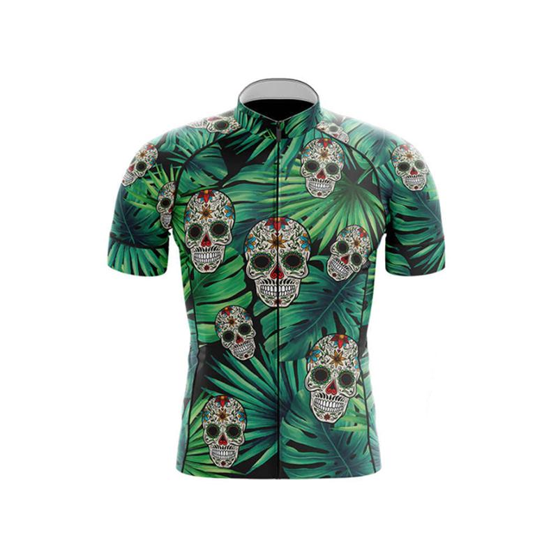 Nam Mùa Hè Đầu Lâu Đi Xe Đạp Jersey MTB Xe Đạp Áo Sơ Mi Xuống Dốc Chu Kỳ Đội Đường Quần Áo Núi Xe Đạp Đồng Nhất Nhanh khô Ropa Ciclismo Color: A10 Size: XS